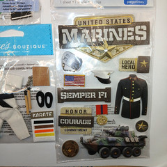 Jolee’s Boutique Scrapbook 3D Stickers Karate Luau Marines Easter Basket x6