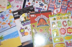 Scrapbooking Sticker Lot Mixed brands Occasions almost 1 LB