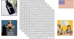 Versatile White Vinyl Letter Stickers – 1000 PCS for Art and Classroom Decor