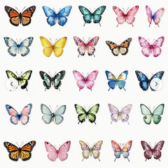 25 PIECES MIXED BUTTERFLYS STICKERS SCRAPBOOK JUNK JOURNAL PHONE PC #42