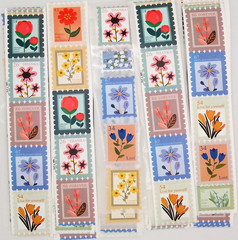 30 Flower Stamp Stickers/Scrapbooking/Planners/Crafts/Journals/up to 1 inch