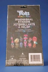 New Trolls World Tour Dimensional Stickers NIP Vtg