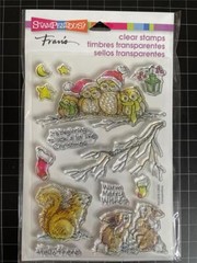 New Stampendous Rubber Stamp set clear CRITTER CHRISTMAS WINTER free USA ship