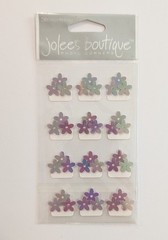 Jolee’s Iridescent Purple Lavender Mini Flowers Photo Corners Scrapbook Stickers