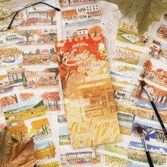 20 Page Four Seasons Landscape Sticker Set for DIY Card Planner Diary Journal