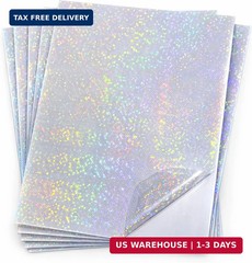 Bleidruck 25 Sheets Bubbles Holographic Clear Vinyl Sticker Paper Self Adhesive