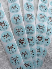 500 thank you for supporting my small business Stickers Count Size 1.5”