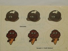 VTG SCRATCH SNIFF STICKERS ~VERY RARE~80’s CHOCOLATE UNICORN MEMBERS ONLY HTF