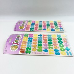 4 Vintage Sandylion Numbers (3) Letters (1) Mother of Pearl Stickers New Sealed