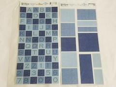 NEW Lot 8 Pkgs Woodstone Alphabet Tile Stickers Blue Green Orange Yellow -F