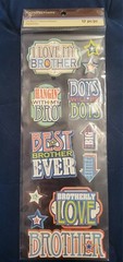 Recollections 3D Sticker Pack- Brotherly Love, Sibling Love & Photo Frame 6 Pack
