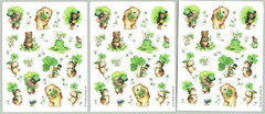 3 Sheets St Patrick’s Day Animal Scrapbook Stickers! Mouse Bear Bunny