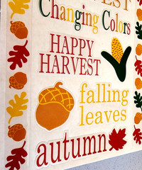 Autumn Harvest Clear Stickers 12″ Sheet Fall Scrapbooking Crafts Junk Journal