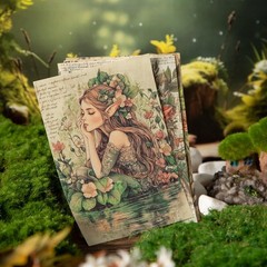 Vintage Fairy Tale Decoupage Scrapbook Paper Set – 180 Sheets Fantasy Cryptid