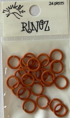 TANGERINE METAL JUMP RINGS(24pc) Junkitz•Ringz•Scrapbooking•Cards •Decorative