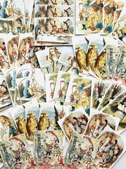 Alice in Wonderland Vintage Printed Cards 50+ Alice Cards Each 1.5×3.5” #AW52