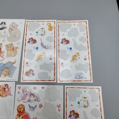 Lot of Hallmark AGC Vintage 80s Stickers Cats Kittens dogs Valentine hearts