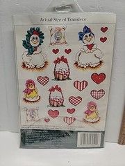 Plaid Rub on Transfers Country Critters 57052 Chickens Vintage 1994 Crafts New