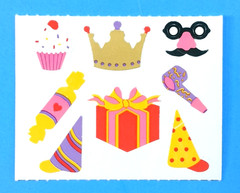 Vintage 90’s Mrs. Grossman’s Birthday Hats & Party Items Sticker Mod Style 1