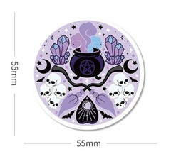 100pcs SPIRITUAL Stickers Pack,Crystal Potion Gothic Halloween Stickers,225