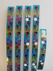 Vtg LISA FRANK Sticker Dreams Holographic Glam City Fab Girl 144 Stickers strip