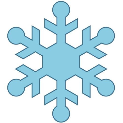 SET of 12 – 2″ Round WINTER SNOWFLAKE ADHESIVE STICKERS