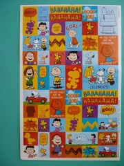 Peanuts Gang Stickers (4) Large Sheets 9×6 Snoopy Woodstock Charlie Brown Linus