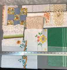 24 Pcs Vintage Doily, Tablecloth, Small Projects, Sewing Supplies, Scraps (431)