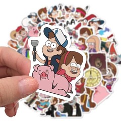 50Pcs Gravity Falls Stickers Pack Waterproof Sticker Cartoon