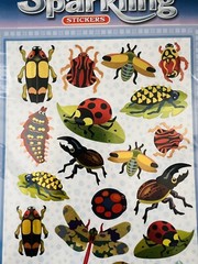 Bug Theme Sparkling Stickers Ladybug Caterpillar Beetle Bees Scrapbooking