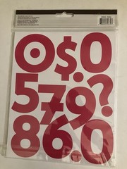 Darice Pink Alphabet Number Sticker Set Qty 148 New Sealed