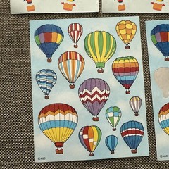 Vintage Mrs. Grossman’s Hot Air Balloons Sticker Sheet Style + AGC Sheets Read