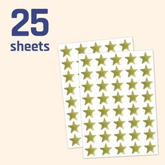 Gold Star Metallic Stickers 1000 Count Glitter for Educational and Craft Use