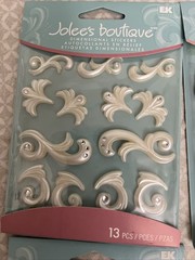 jolee’s boutique stickers lot Of 4 Gold & White Dimentional Stickers EK Success