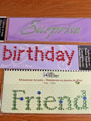3 Rhinestone Words Gem sticker Self Adhesive Rhinestone Stickers Surprise friend