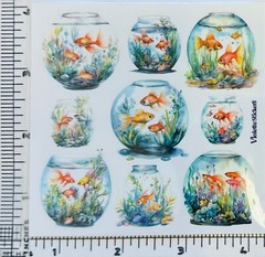 Violette Stickers Goldfish Fish Bowl Crafts Planner Supply Scrapbook