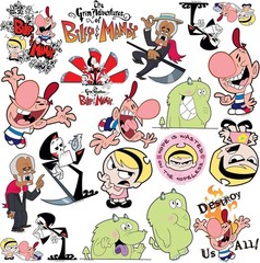 GRIM ADVENTURES OF BILLY AND MANDY VARIETY DIE CUT VINYL 50 CT STICKER PACK