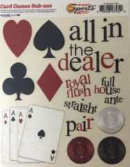 Scrappin Sports CARD GAMES Rub-Ons~Nice! Fast Ship!