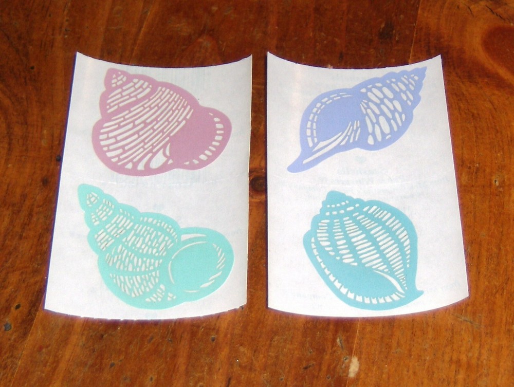 Mrs. Grossman Sticker Lot of Two Half Strips ~ Paper Whispers Seashells