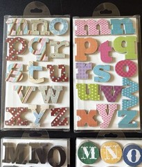 4 Packs Colorbok Sticky Alphabet Letters A To Z Sweet Sparkle Black Ornate NEW