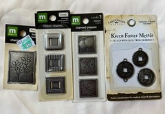 Karen Foster Studio K Metal Frames Corners Embellishments Lot Scrapbooking