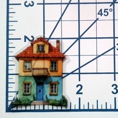 Cottage Style Fairy Tale House Clear Vinyl Decal Sticker Water Resistant Laptop