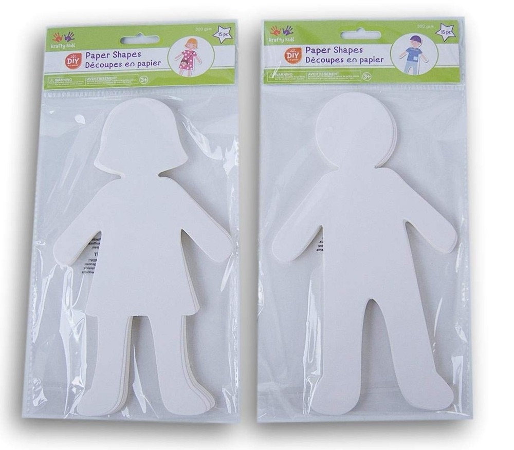 Paper People (Boy, Girl) Shapes – 30 Count