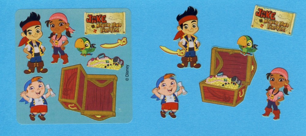 10 Make Your Own Jake and the Never Land Pirates Stickers – Party Favors