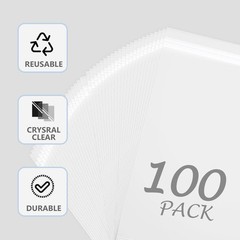 100 Pack 5 1/2 x 7 5/9 Inches Picture Sleeves Bags for 5×7 Mat Board, Acid-Fr…