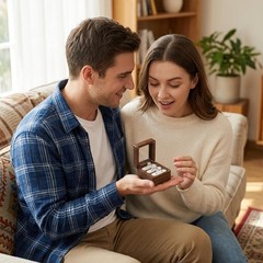 Wedding Ring Box 3 Slot, Wooden Ring Box with Clasps Solid Wood Rectangle Rin…