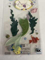 Disney Princess Ariel The Little Mermaid Sticker Collage scrapbook sticker sheet
