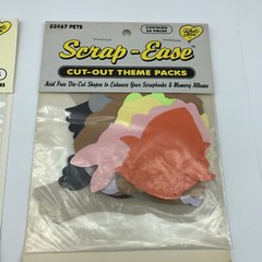 What’s New Scrap Ease Die Cut Acid Free Scrapbook embellishments lot of 4