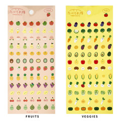 JAPAN LIMITED Taberaretai Kawaii Food Stickers 6 Sheets Set 504pcs Planner Bujo