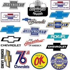 CHEVROLET BRANDING VARIETY DIE CUT VINYL 50 CT STICKER PACK